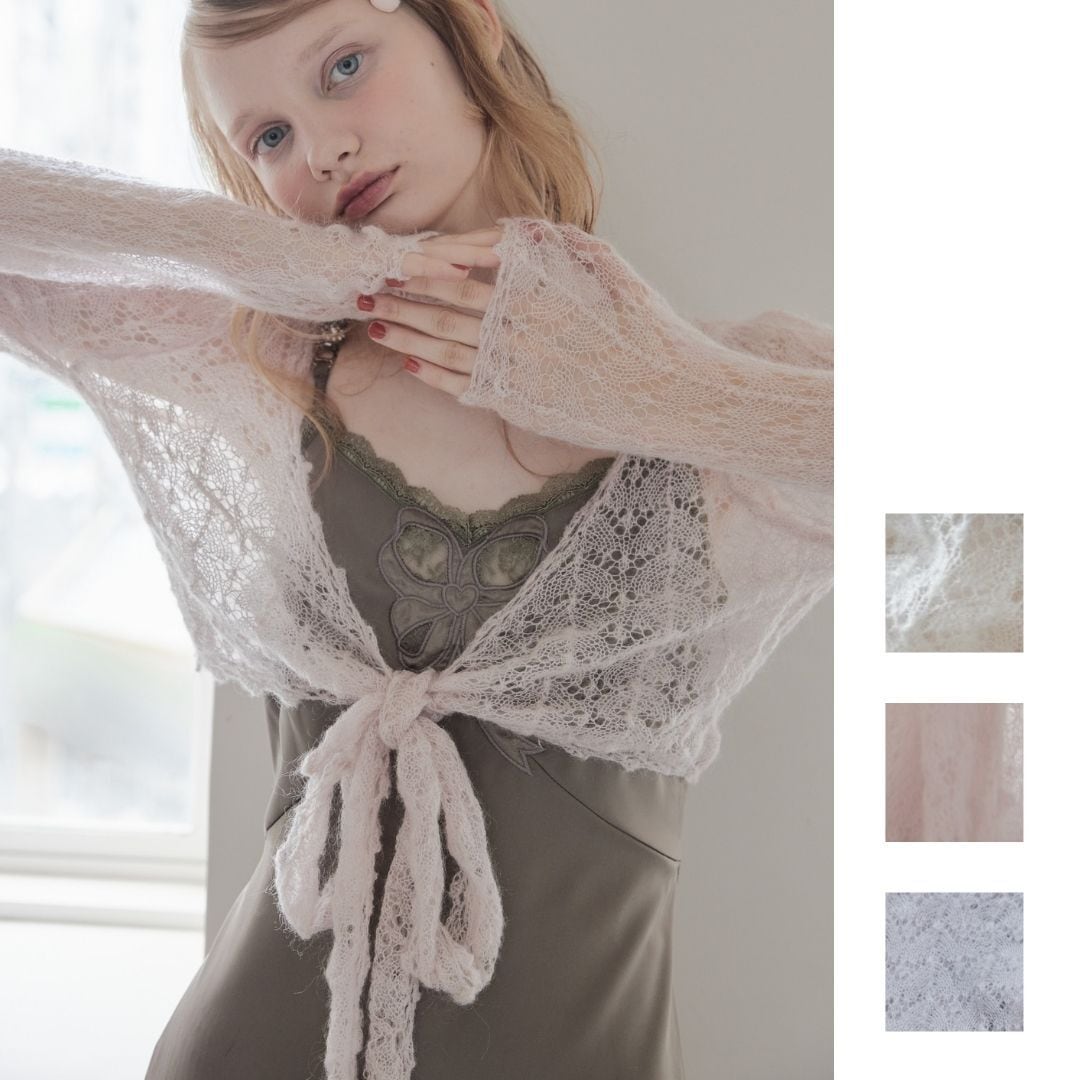 ローズチュールオフショルブラウス / Rose tulle off shoulder blouse