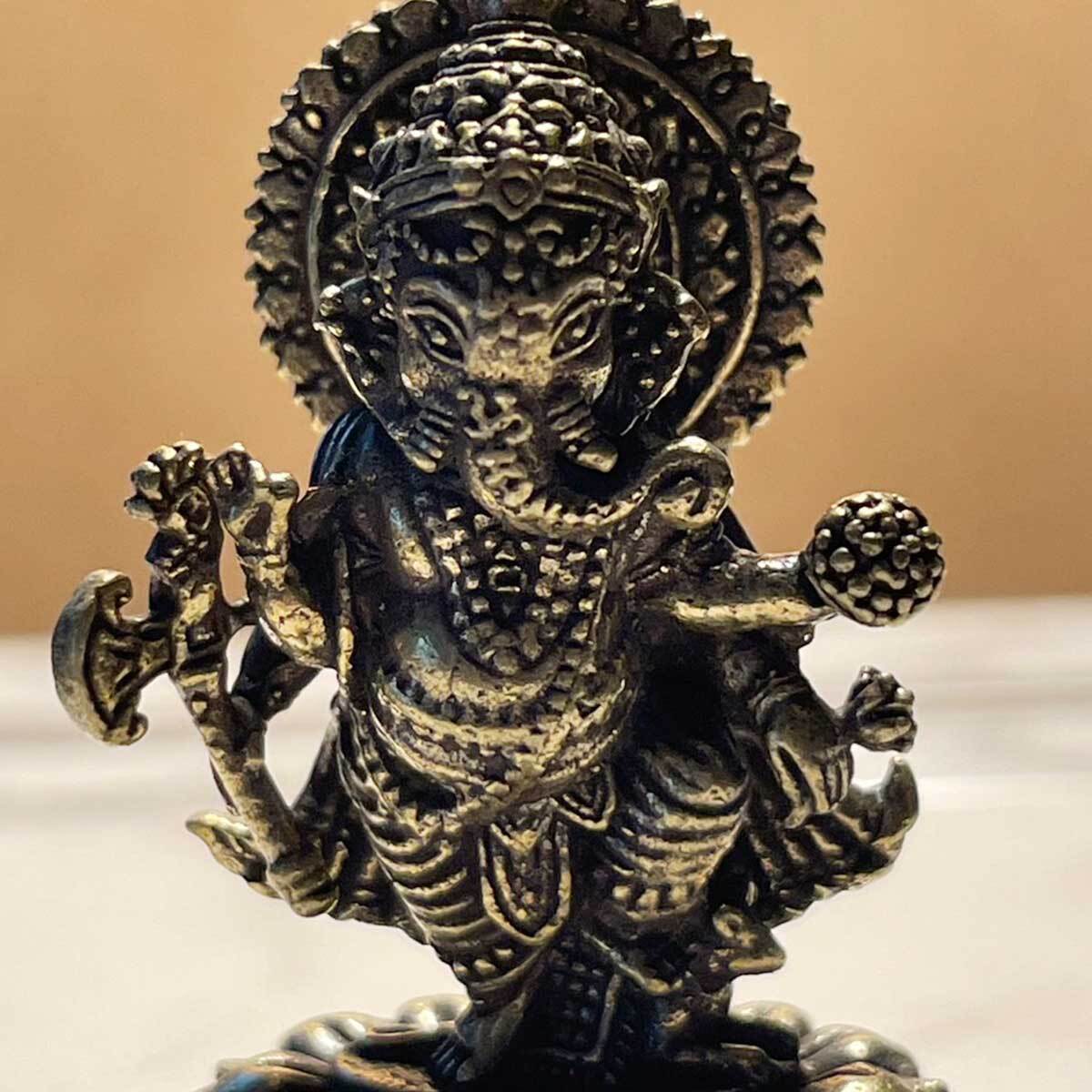 Brass Ganesha 手のりサイズ 真鍮の神様シリーズ ガナパティのポーズ
