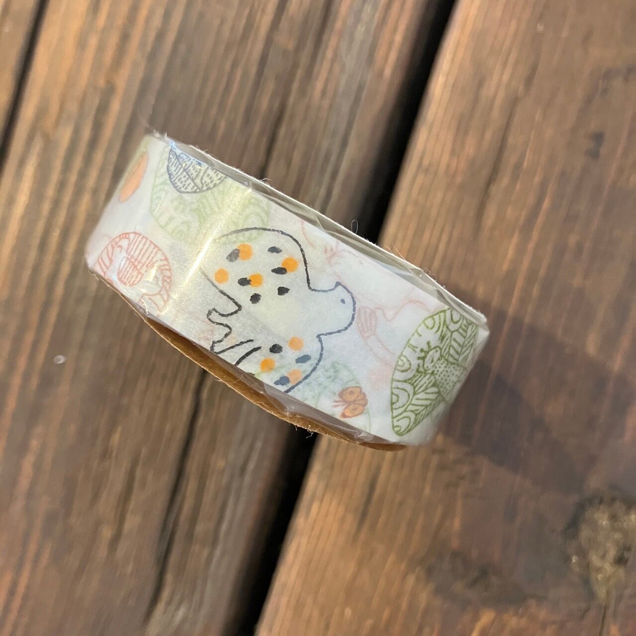 【廃番】倉敷意匠計画室 絵と木工のトリノコ けものたち(みどり) 15mmマステ KU04