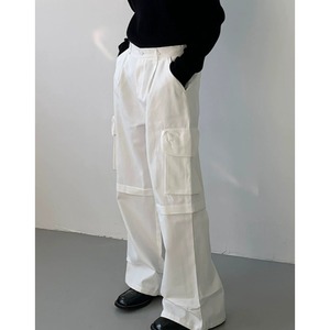 double leg wide leg cargo pants mr0454
