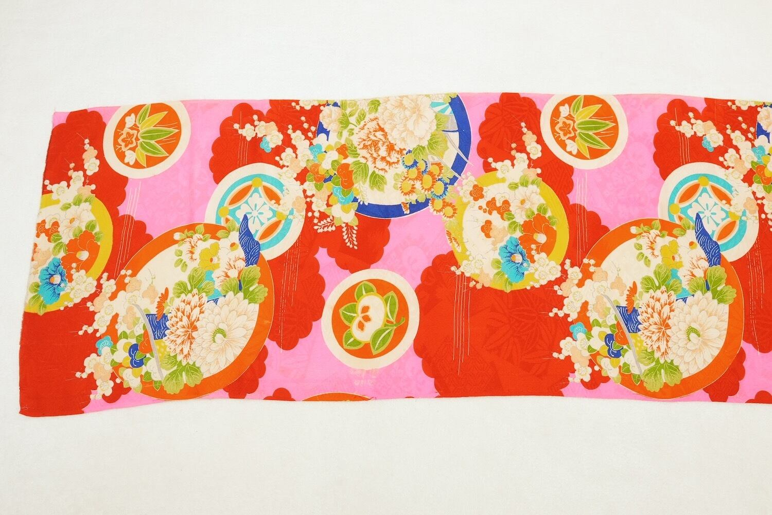 3723G10 正絹 はぎれ 古布 アンティーク着物 ヴィンテージ生地