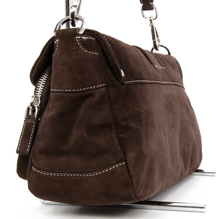 PRADA ショルダーバッグ 希少品 ブラウンレザー 限界価格・送料無料・良品】PRADA・プラダ・ショルダーバッグ(人気