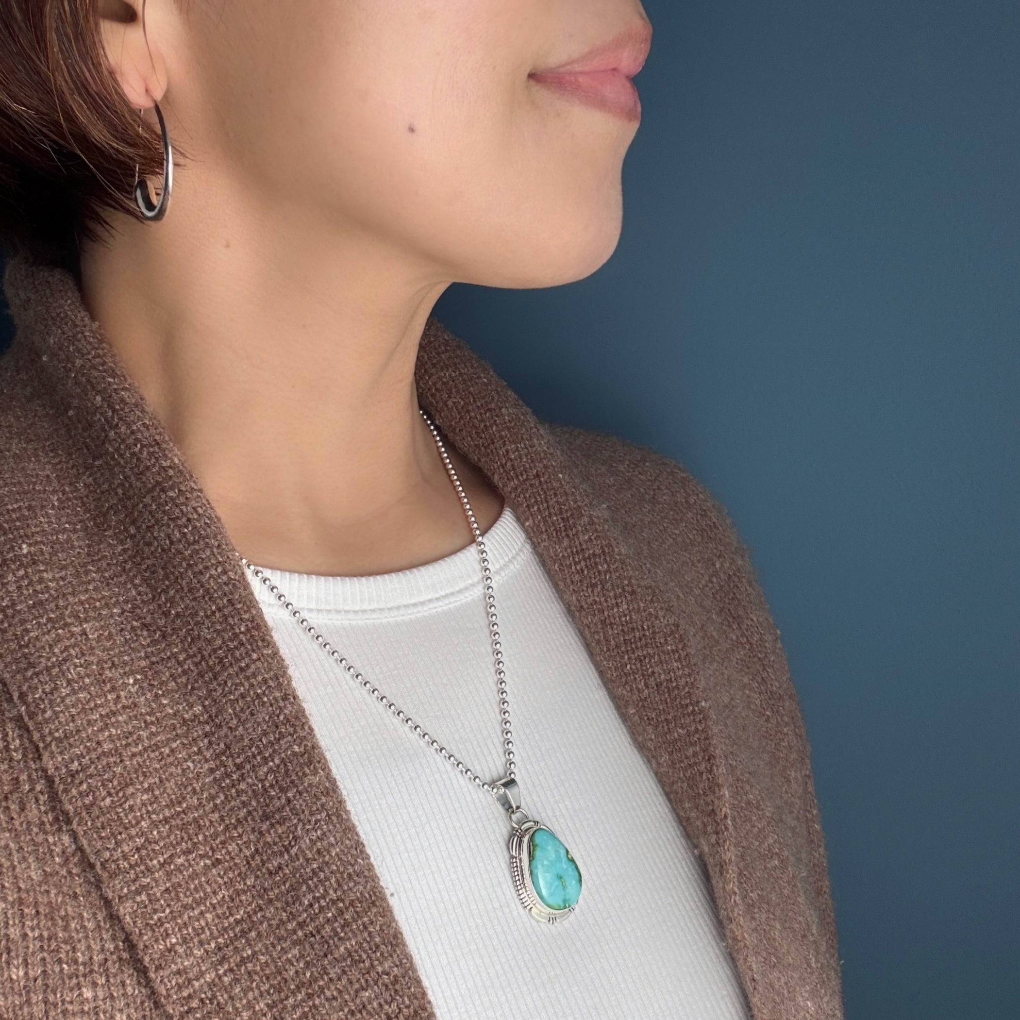 一点物】《Indian Jewelry》 ソノランゴールド ドロップ ターコイズ