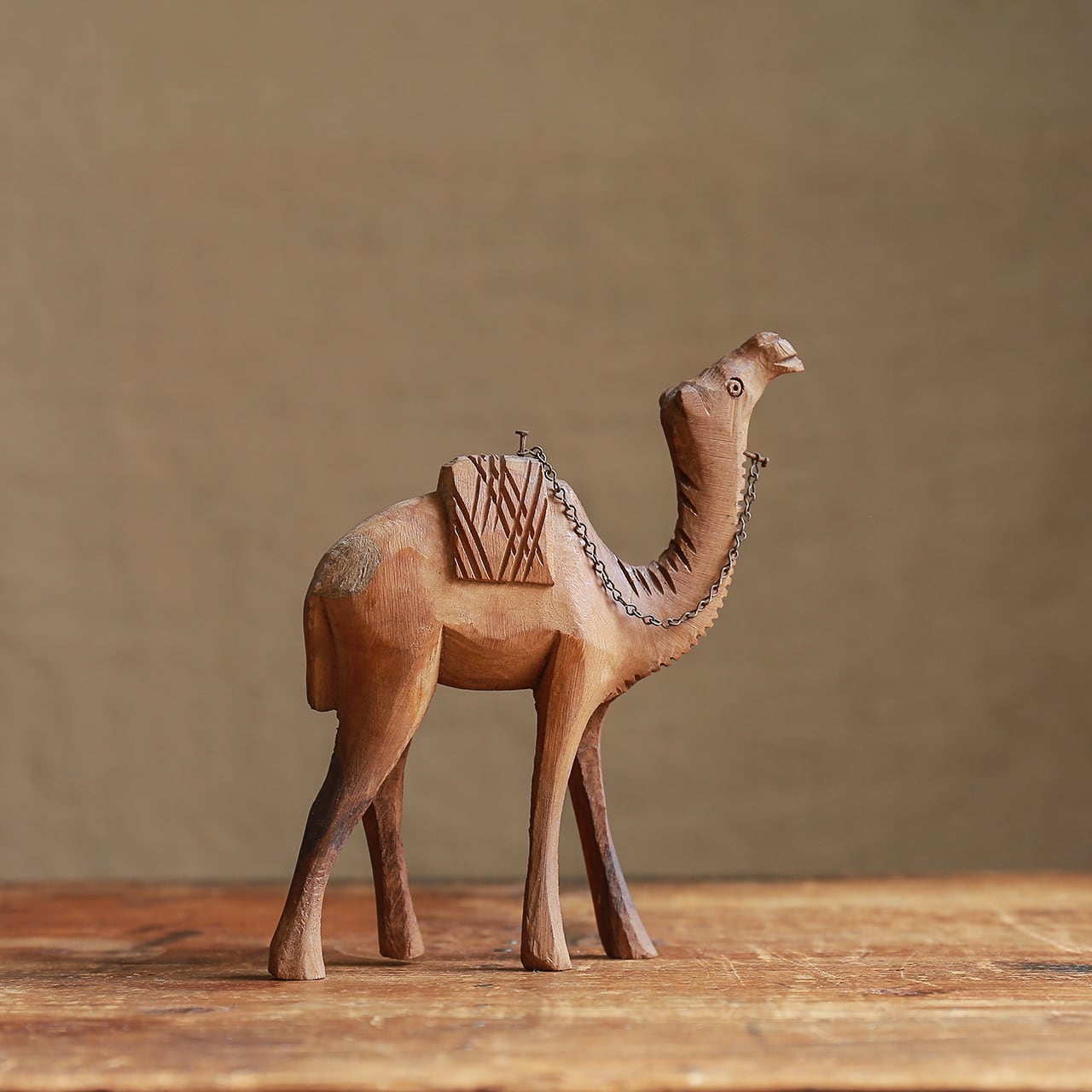 モロッコ 木彫 彫刻 Camel ラクダ アンティーク 1900's