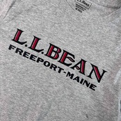 L.L.Bean エルエルビーン TRADITIONAL FIT デザイン 半袖 Tシャツ M REG/グレー メンズ
