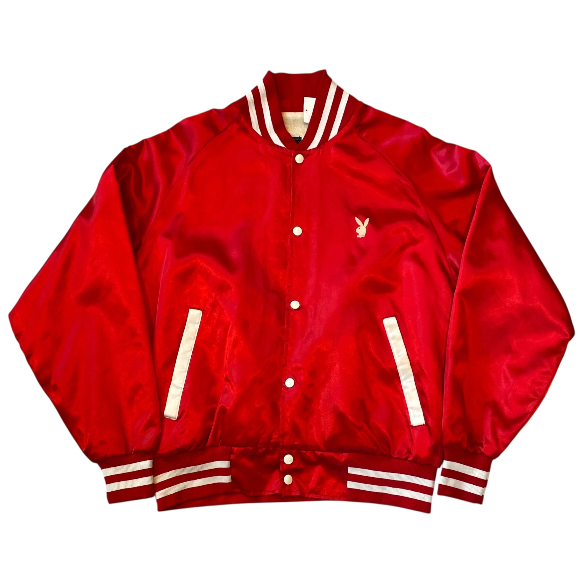 80s PLAYBOY "Flocky print" Nylon blouson