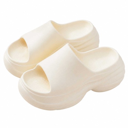 予約 レディース 厚底サンダル 8cmアップ 美脚 ウェッジソール ミュール EVA 歩きやすい つっかけ スリッパ 夏 おしゃれ 22cm～25.5cm ベージュ ホワイト ブラック　r26001