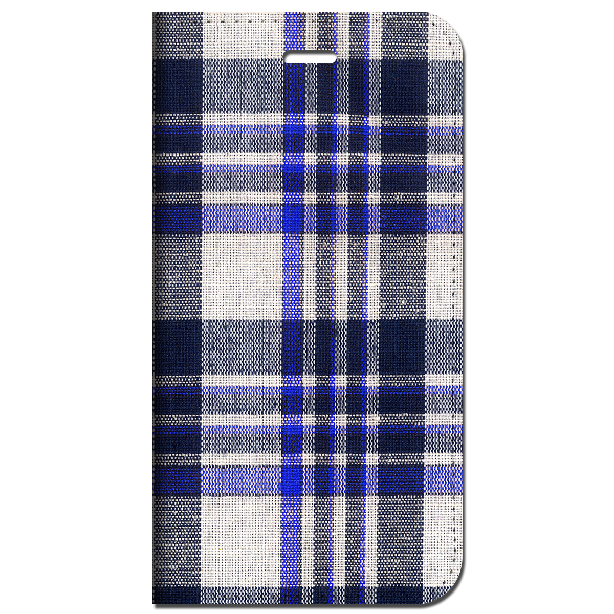 iPhone対応 スマホ 手帳型ケース タータンチェック01-ブルー イラスト チェック ボーダー 格子 ライン 【iPhone17 / iPhone16 / iPhone16e / iPhoneSE 他 iPhone各機種対応】 st55
