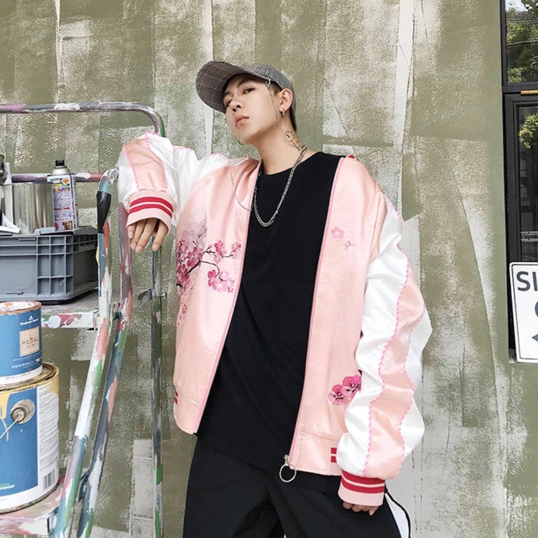 全2色 メンズ レディース ユニセックス アウター 桜 スカジャン Wscore