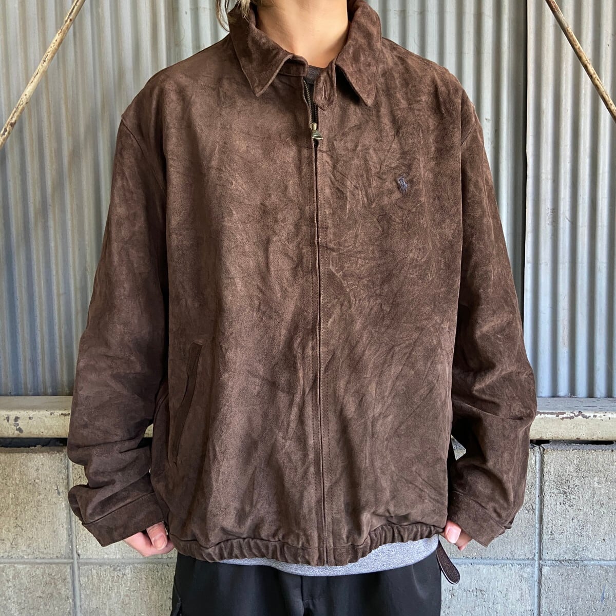 90年代 Polo by Ralph Lauren ポロバイラルフローレン スエード レザー 