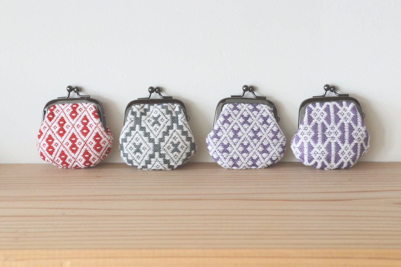 こぎん刺し ミニがま口