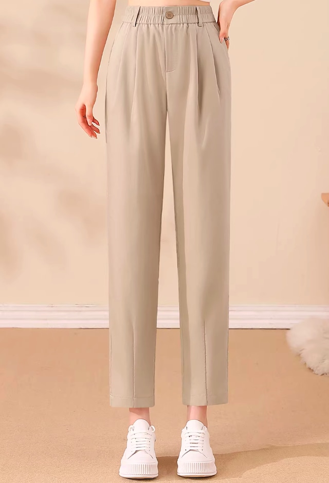 147cm〜　リネンスモール8ポイントシガレットパンツ
