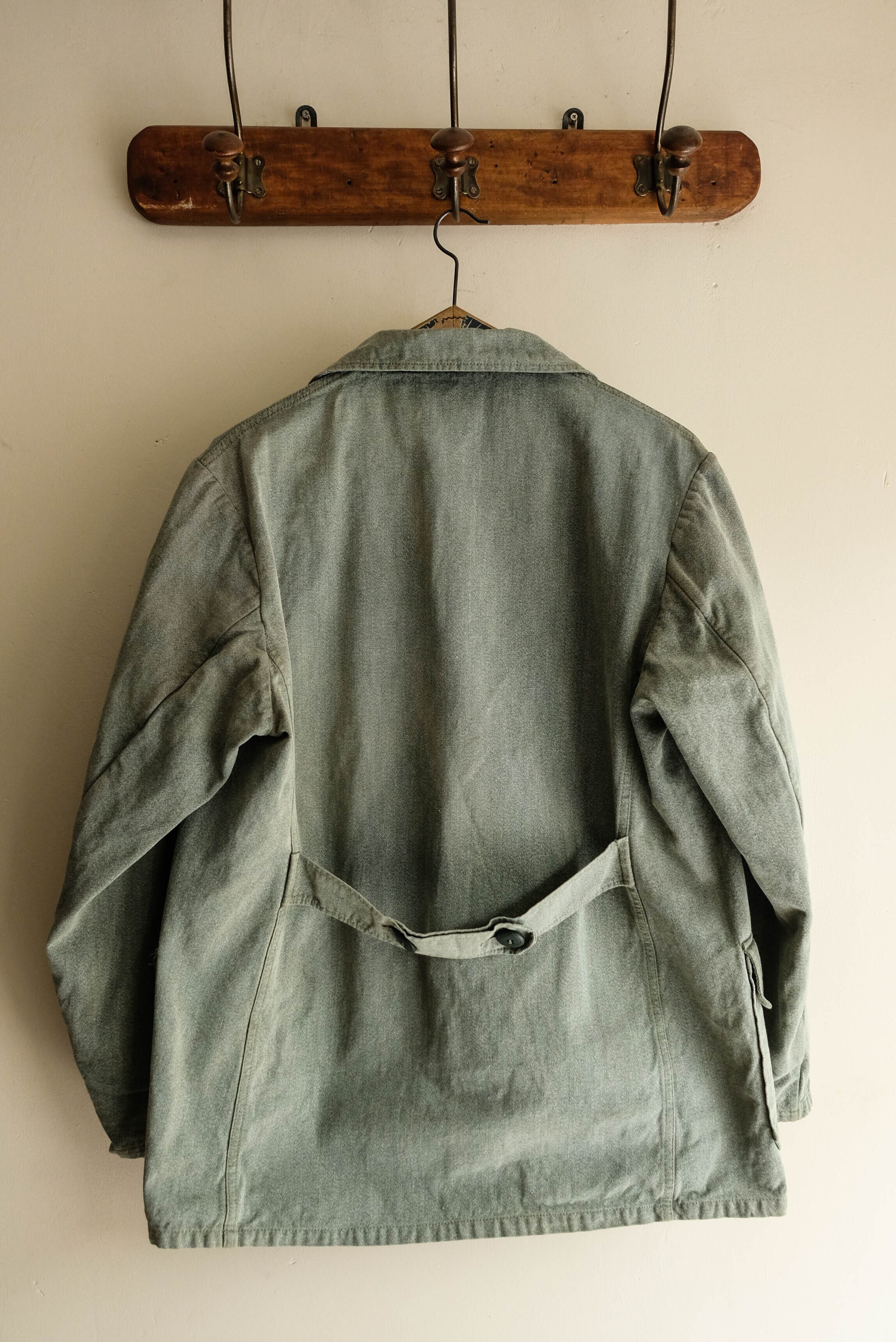 1950s ドイツ グリーンシャンブレーダブルブレストジャケット 