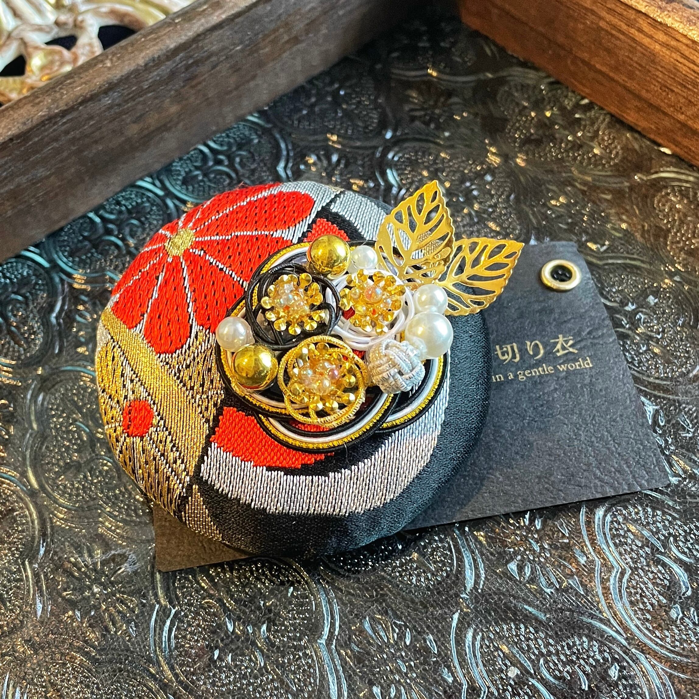ぴーち様order髪飾り 大正浪漫⭐︎艶姫⭐︎ヘアピンブローチ※オーダー受注制作 | KIRIE