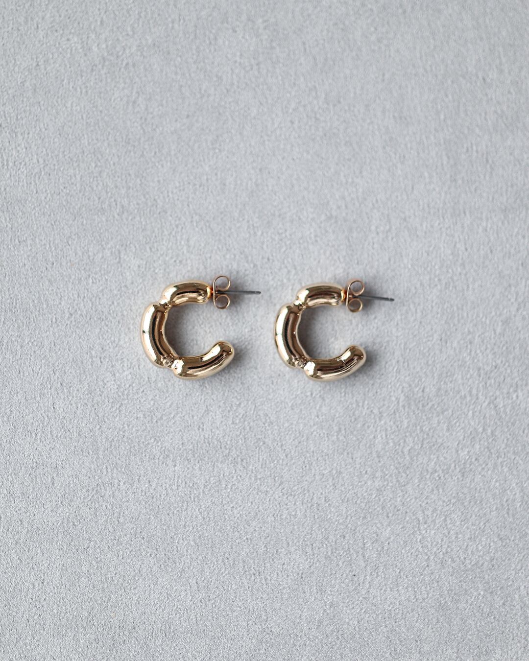 Hoop pierce triple / gold