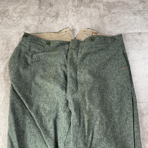 30-40s スイス軍 針式シンチ ウール グリーン パンツ W32 詳細写真5