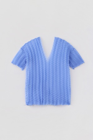 SHEER WAVY PULLOVER 26AWAC-023 BLUE