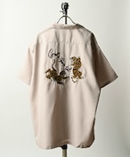 ATELANE tiger embroidery short sleeve shirt (BEG) 24A-15021
