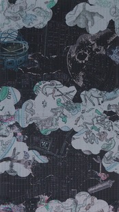 【受注商品】Rumi Rockキモノ「江戸天文学」グレー　[A1778]
