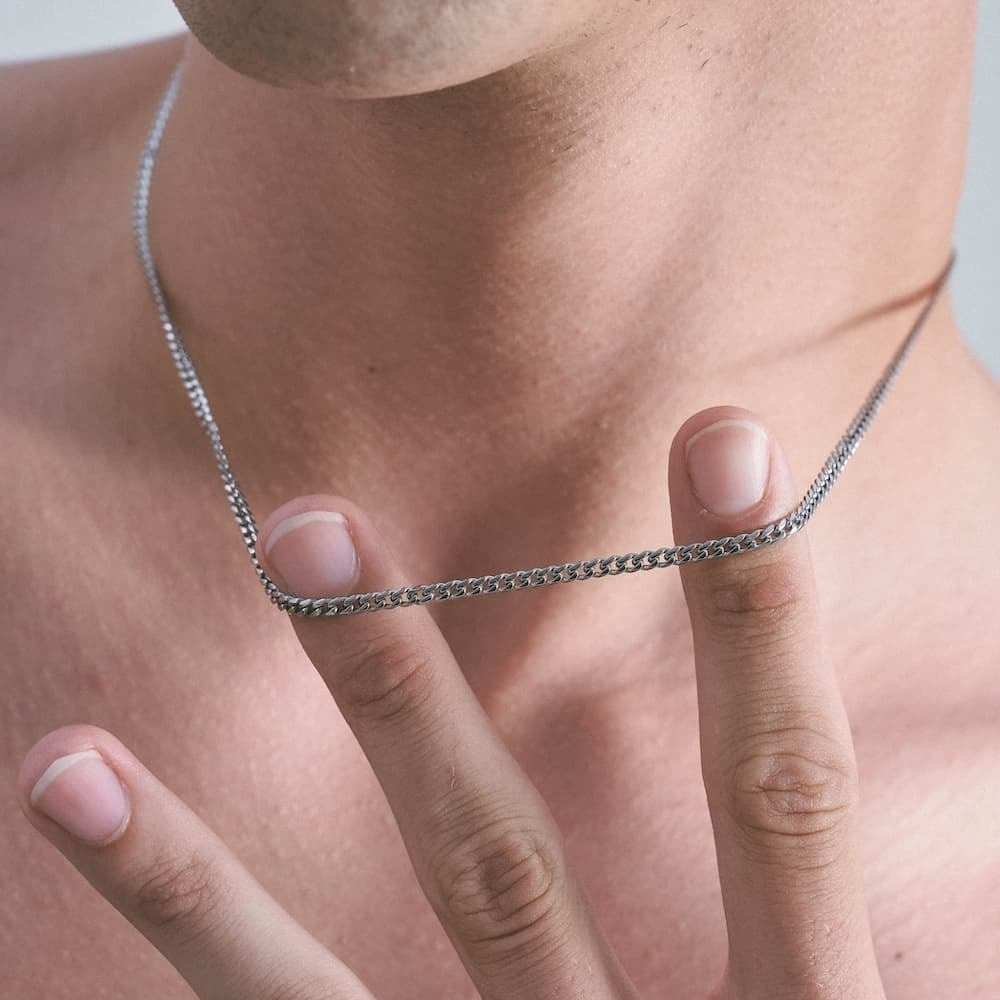 cuban link necklace（silver）#n6 | garcia