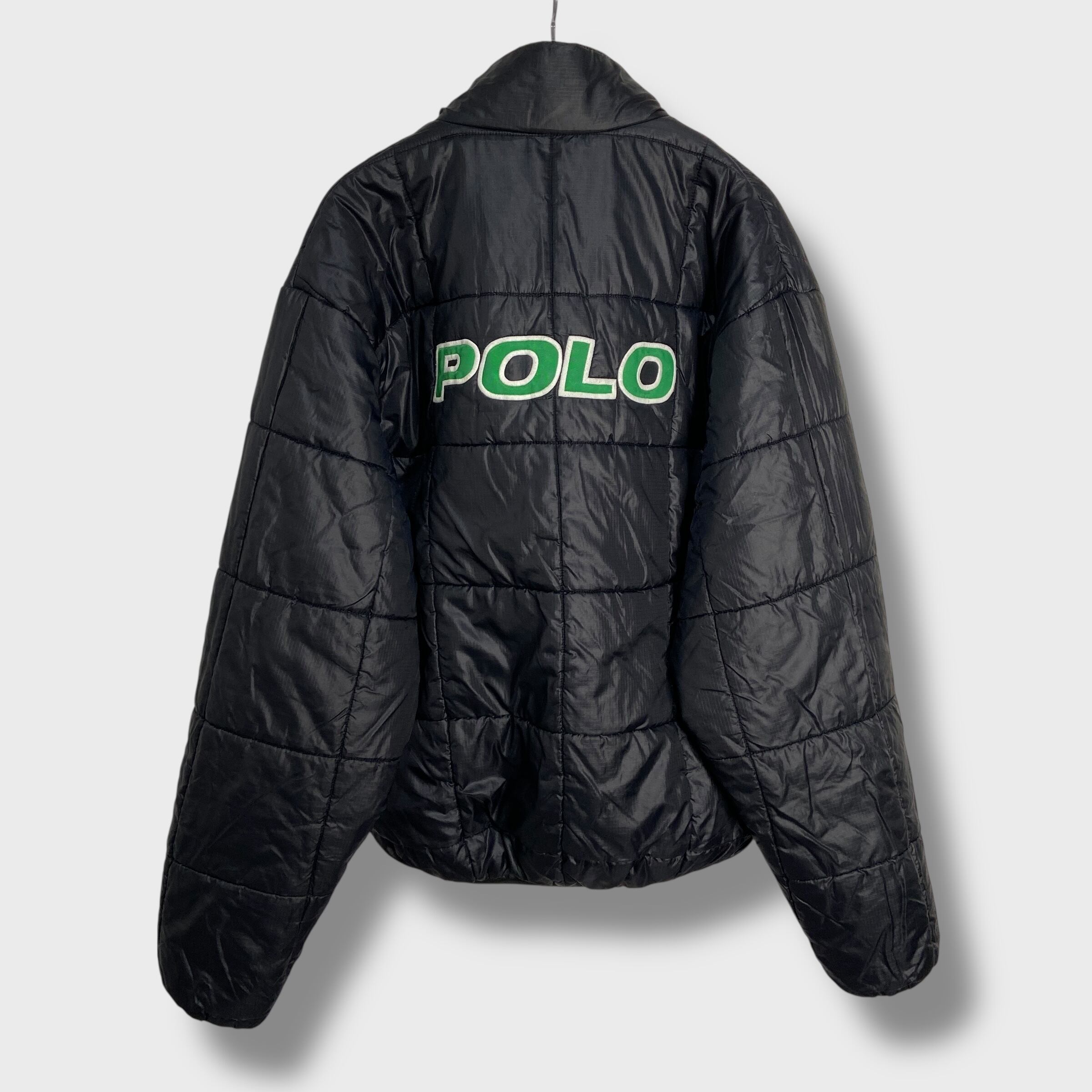 ポロスポーツ リバーシブルハーフジッププルオーバー 中綿ジャケット緑