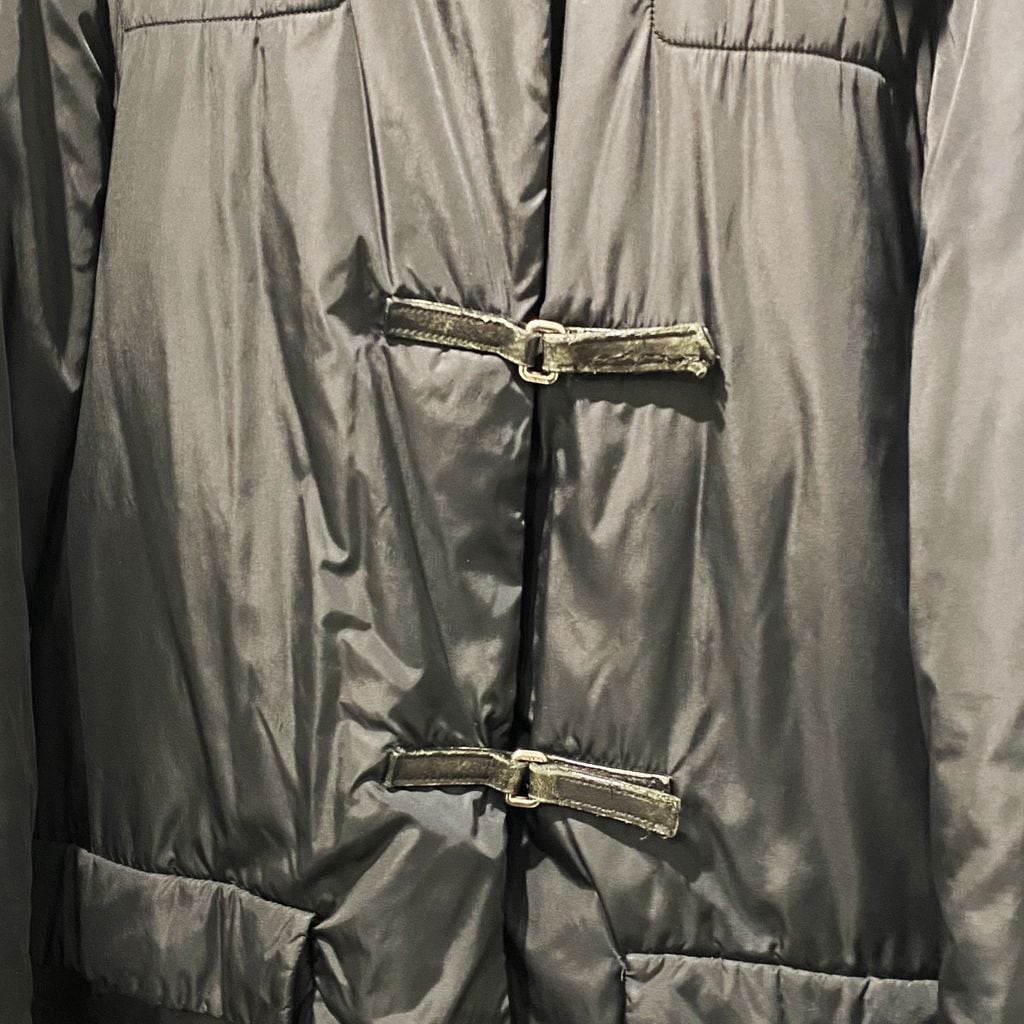 PRADA プラダ 99AW Leather Belt Hooded China Coat ダウンコート