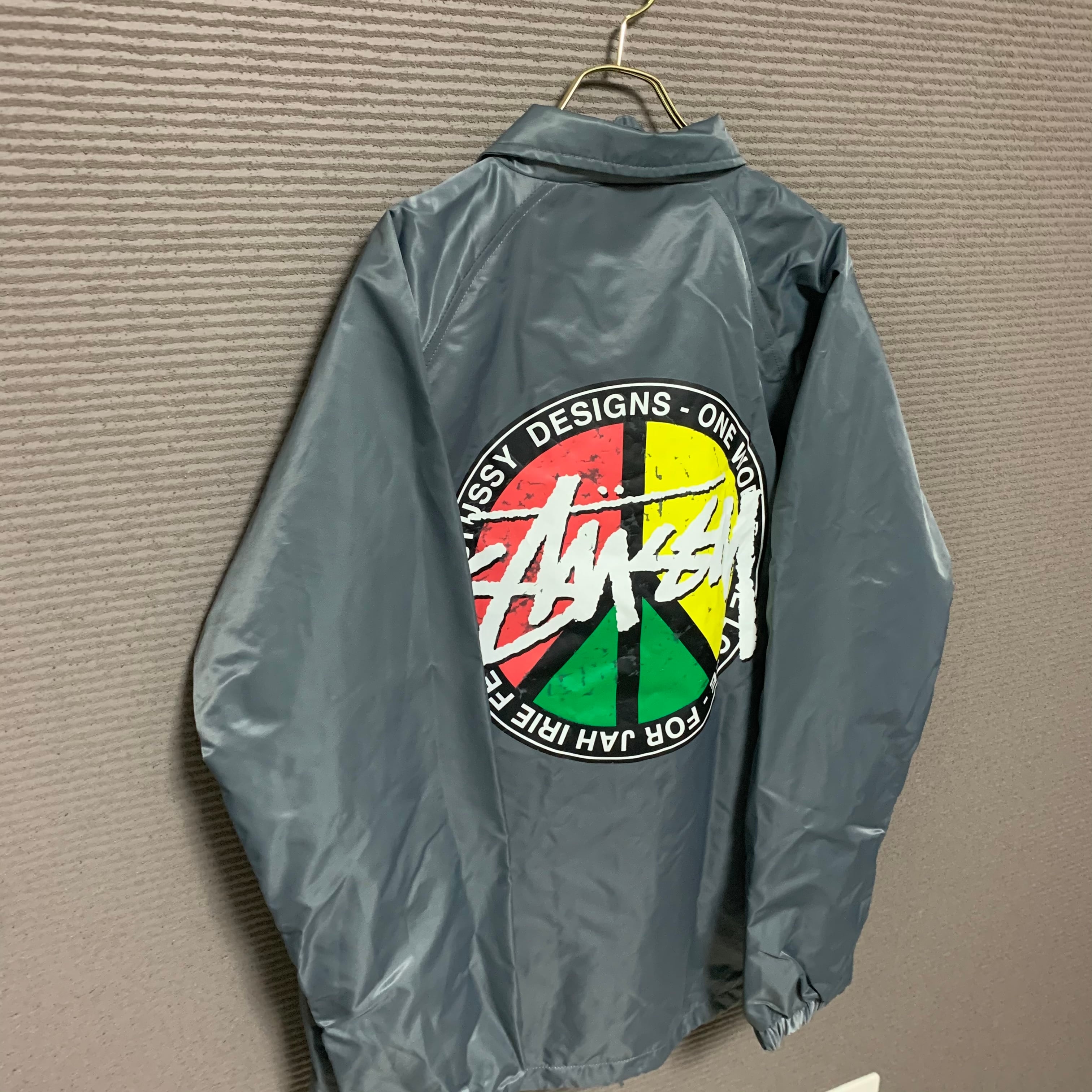 【激レア】stussy ステューシー コーチジャケット ラスタピース 古着 XL