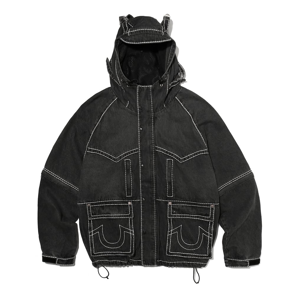 パーカー・フーディ True Religion X Fetch Denim Separate Parka Black 6846efd7d4944077ec2e89abcf0307