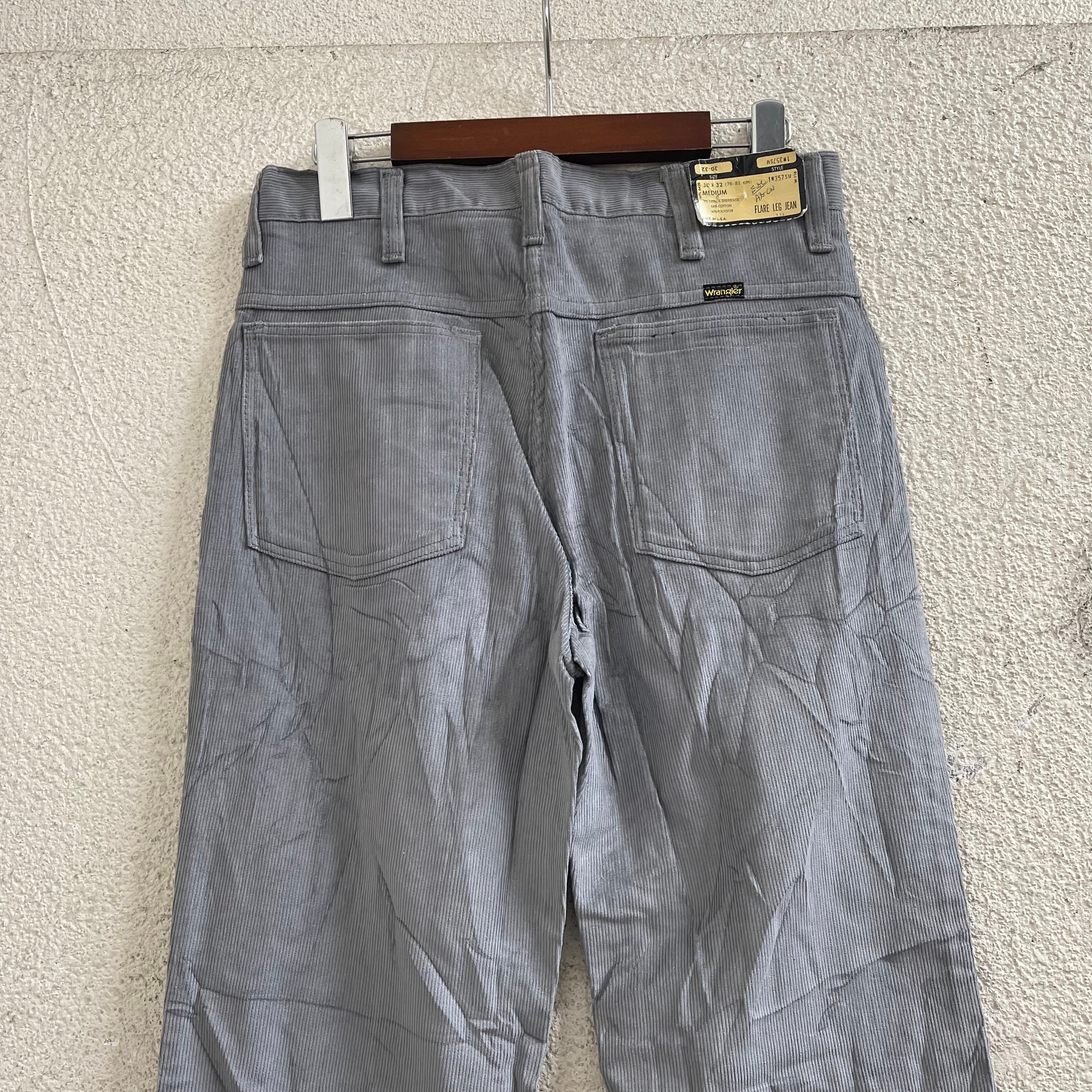 ラングラー/Wrangler ピケ素材 フレア パンツ　実寸：W34.5 L33.5 ベージュ　Made in U.S.A デッドストック Deadstock