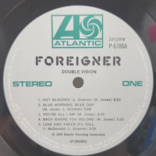 Foreigner / Double Vision [P-6386A] - 画像3