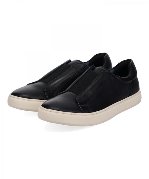 Front Gore Slip-on Shoes　Black