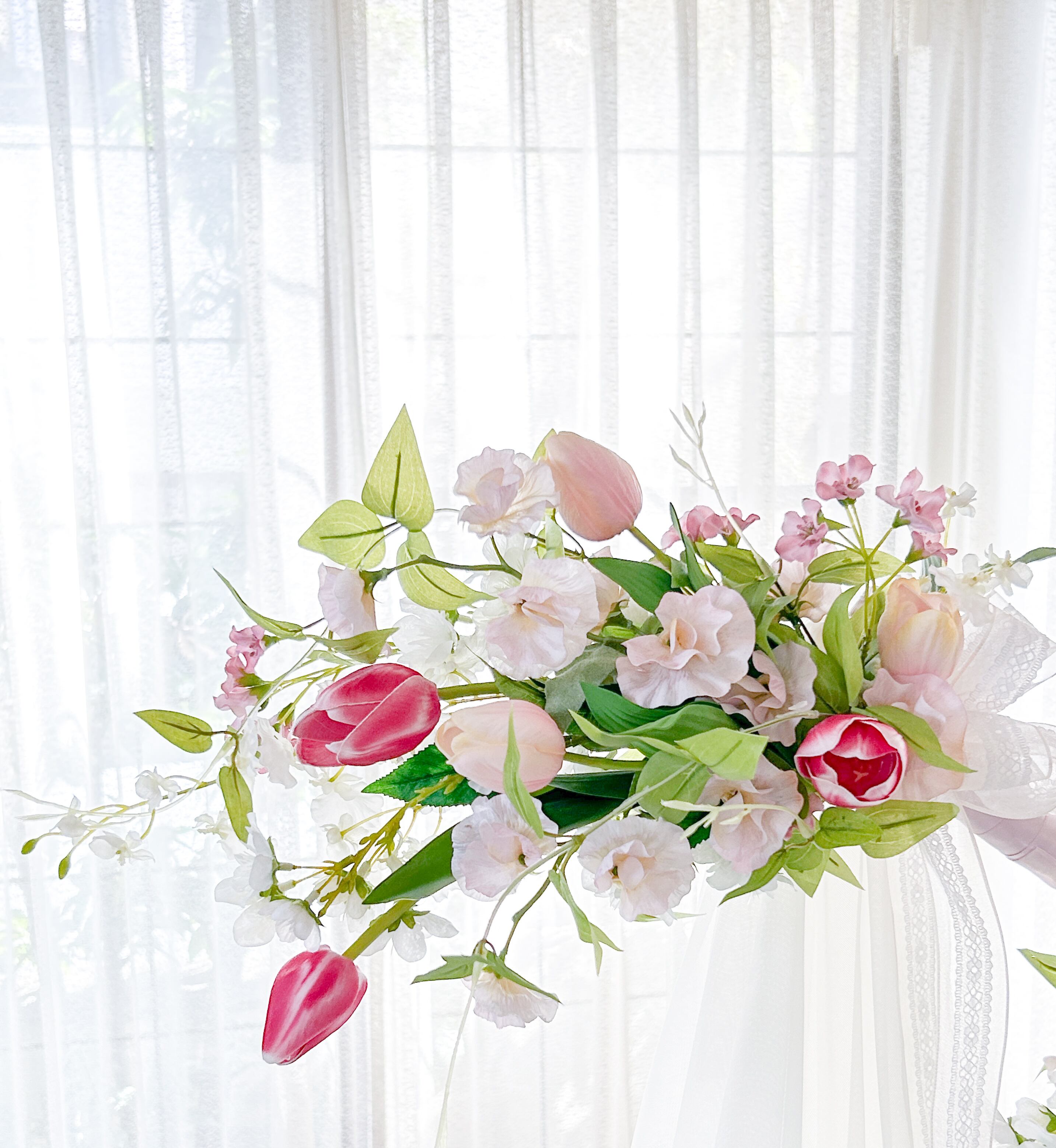 バレリーナブーケ　造花　ウェディング　チューリップ　　アーティフィシャル バレリーナブーケ 造花 ウェディング チューリップ アーティフィシャル