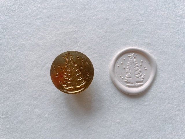 【冬季限定】Wax Stamp -Tree with snow／スタンプヘッド