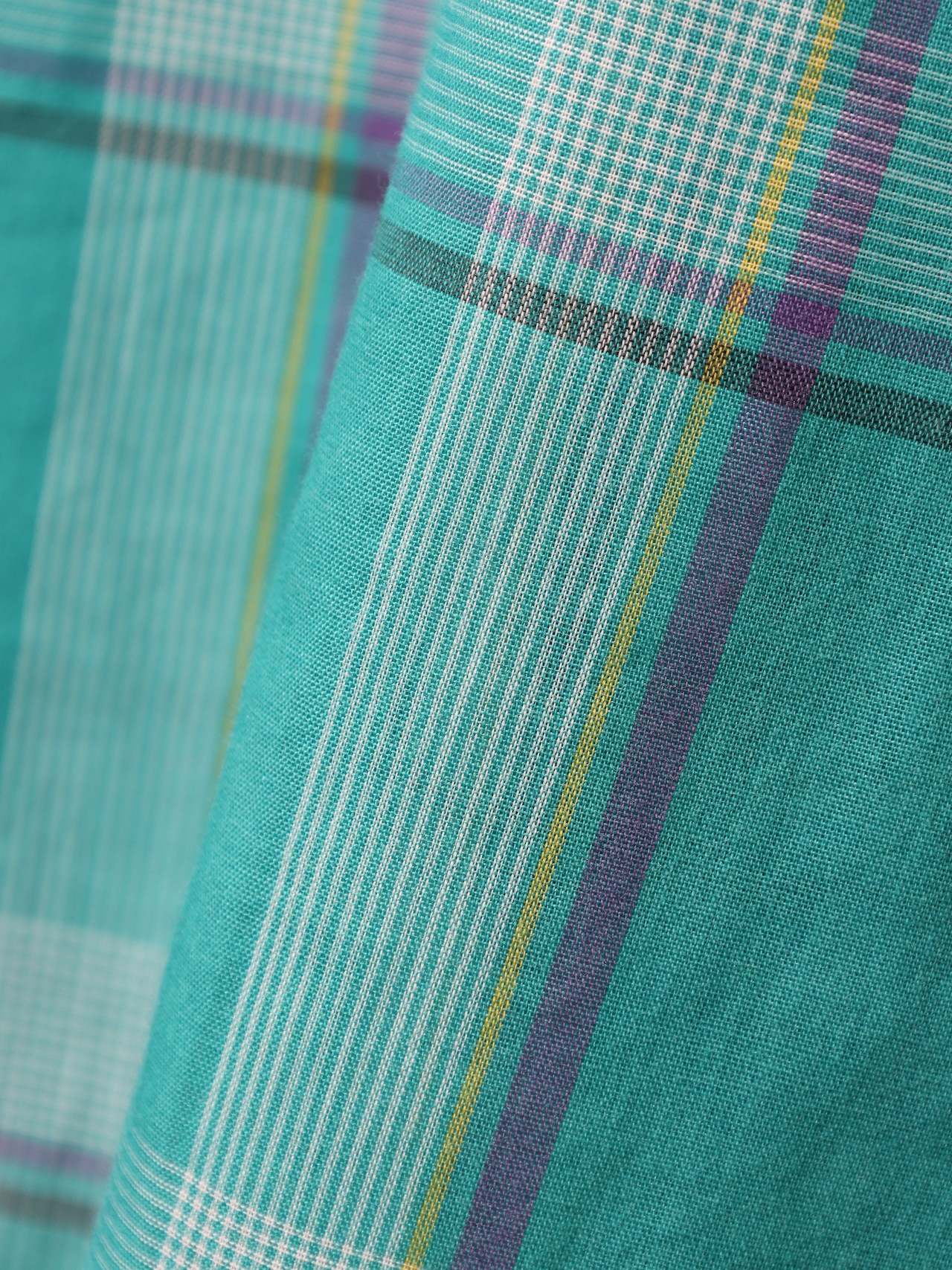 M 80s Arrow 綿ポリ 長袖チェックシャツ 台湾製 ティールグリーン アロー