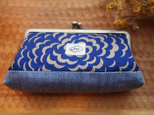 がまぐちポーチ【電磁波シールドメッシュ入り】