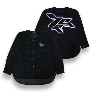 T.C.R BASEBALL CORDUROY OUTERSHIRTS - BLACK