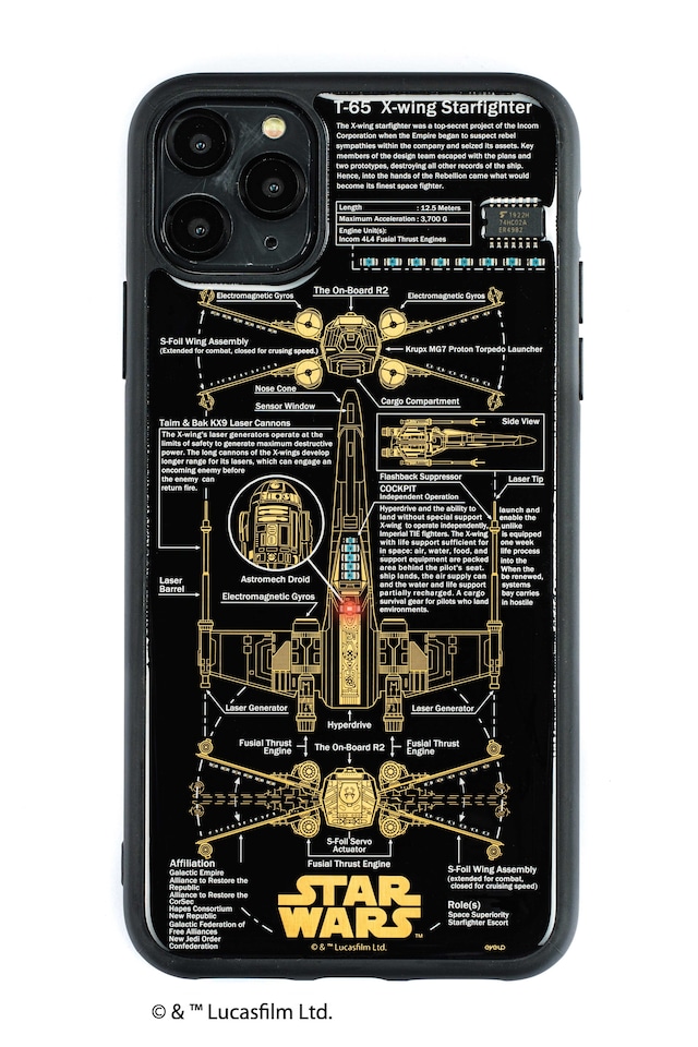 FLASH X-WING 基板アート iPhone  11ProMax ケース  黒