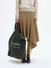 Marché Leather Handle Jute Tote F0871