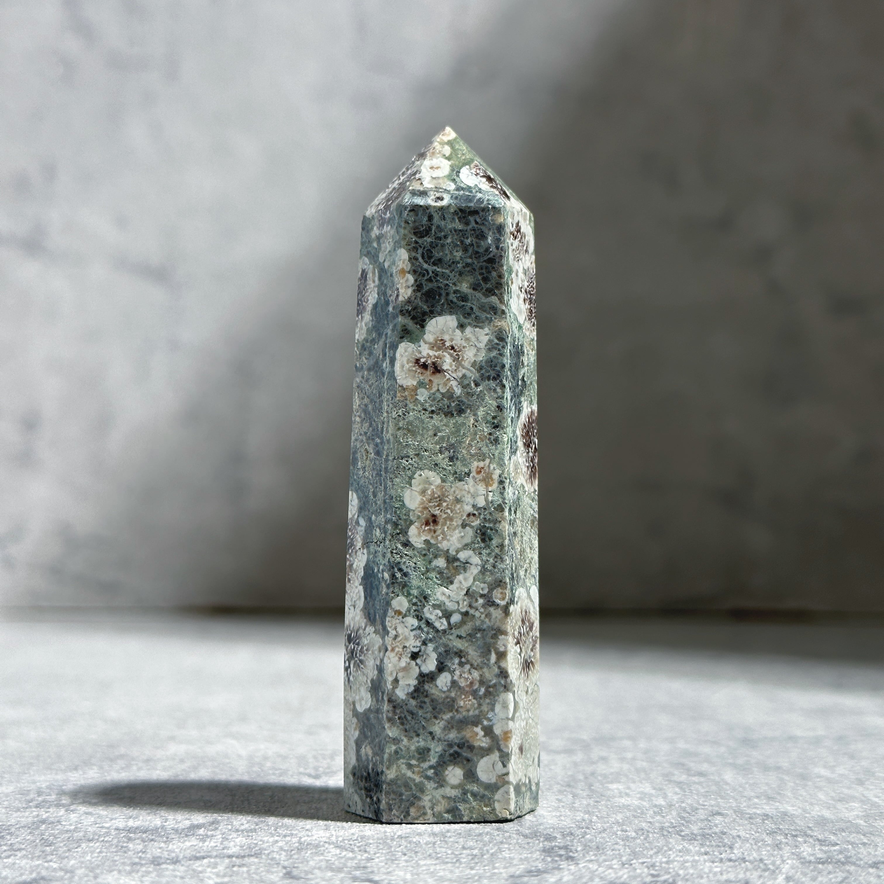 グリーンフラワージャスパー タワー14◇ Green Flower Jasper ◇天然石