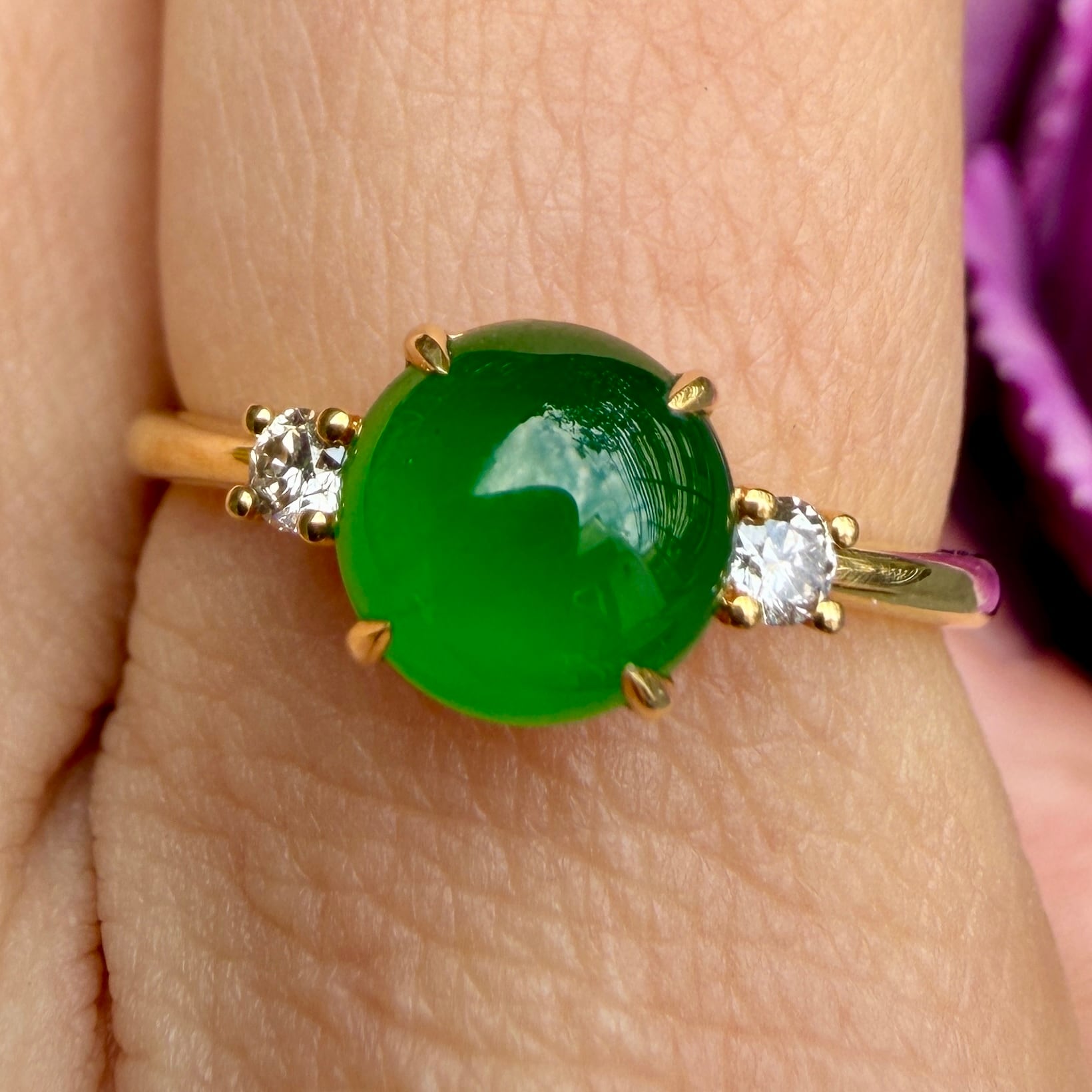 イギリス　ヴィクトリアン　アンティーク　エメラルド&ダイヤ　ナヴェット リング ダイヤモンド エメラルド 18金 ナベットリング 指輪『ヴィクトリアン