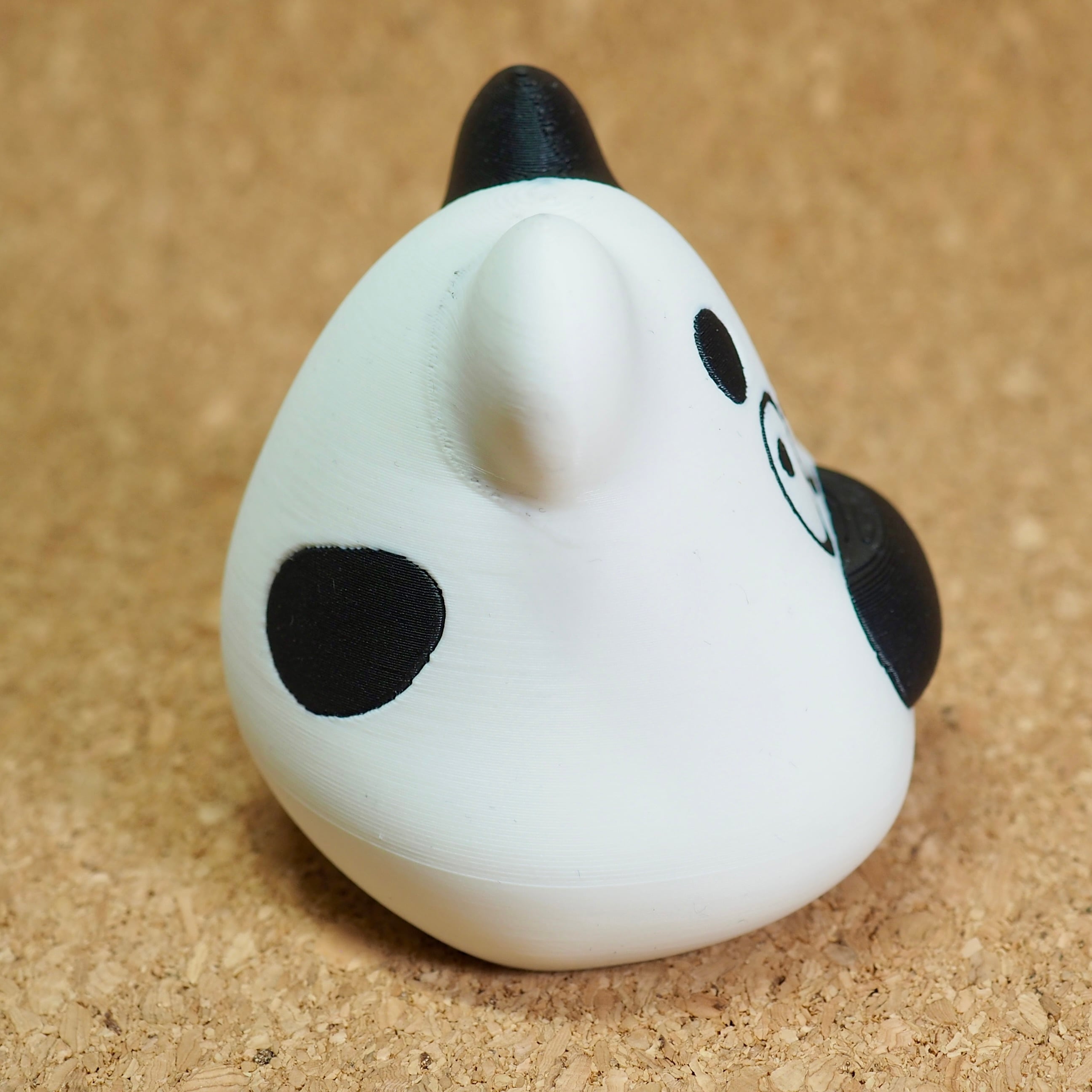 しろくまミニオブジェ（黒ぶち） | しろくまMAKE SHOP