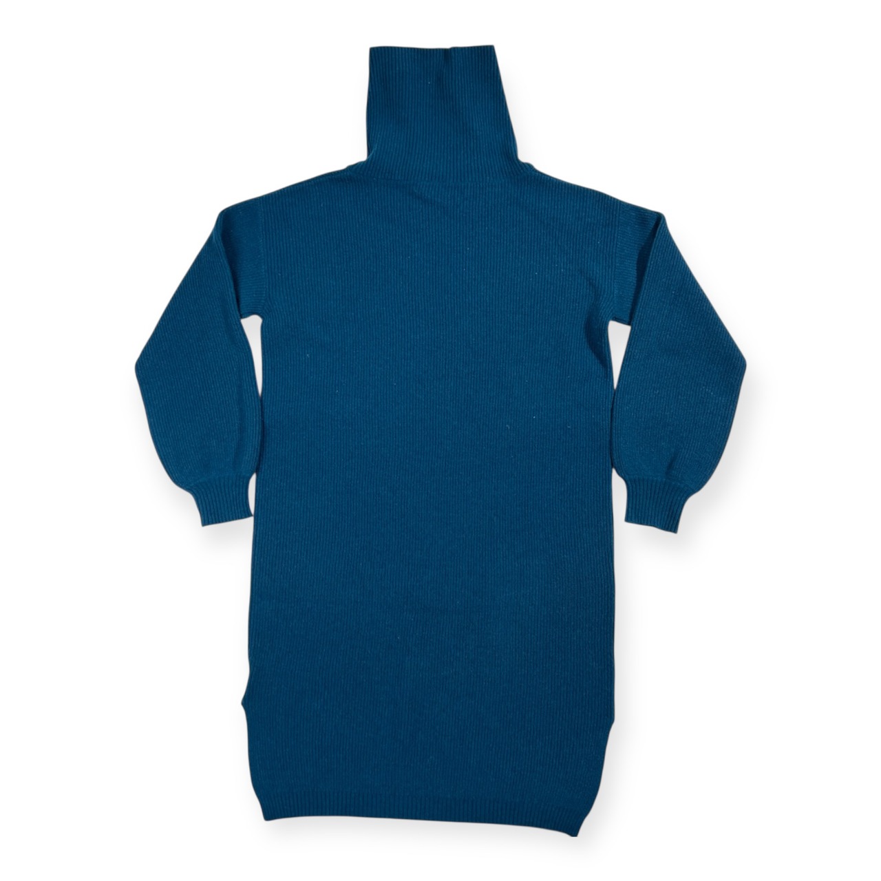 カシミヤ100％ MG MEG EXCHANGE ピュアカシミヤ タートルネック ニット ワンピース サイズ L /ブルー系/レディース