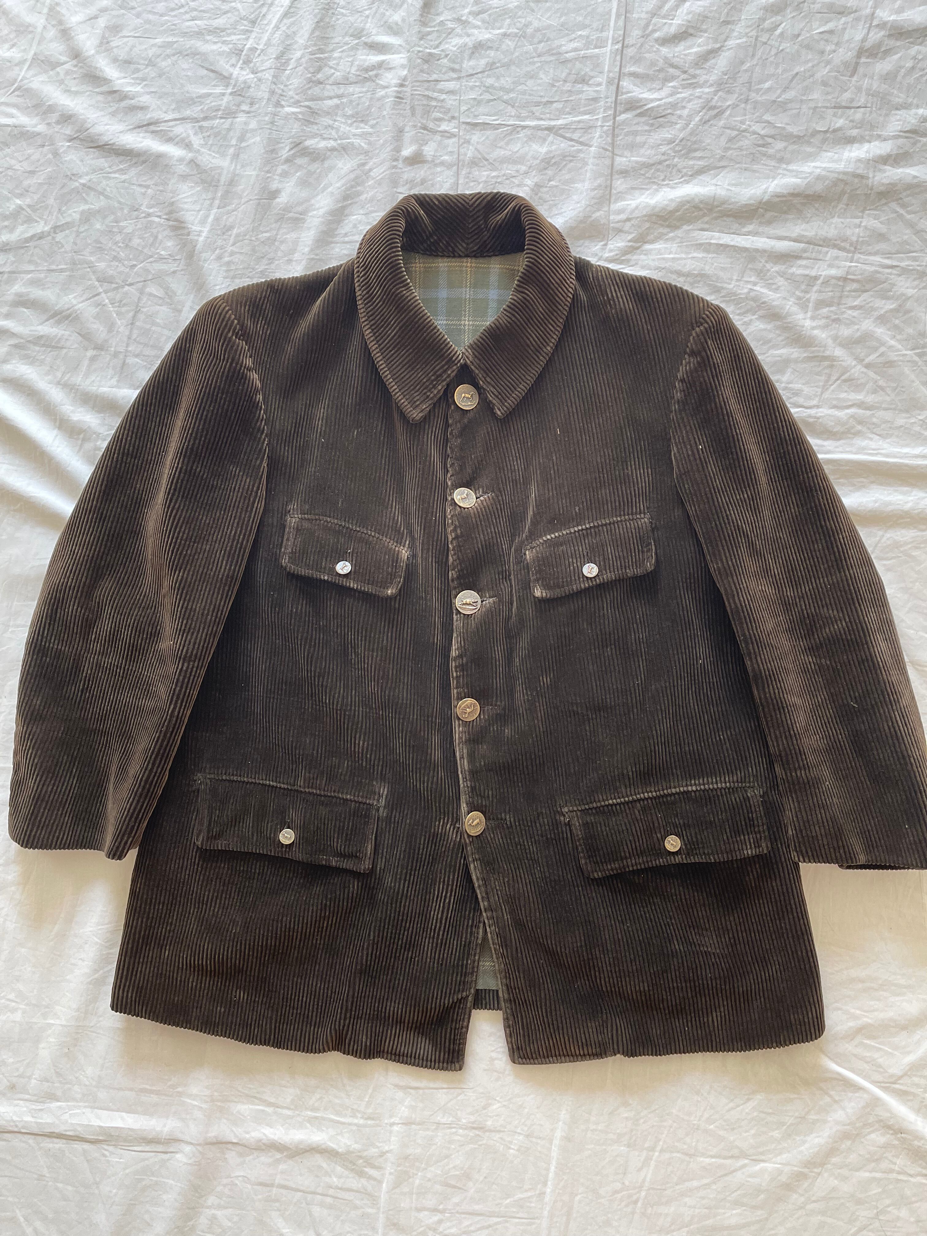 40/50's French vintage Brown Corduroy Hunting Jacket