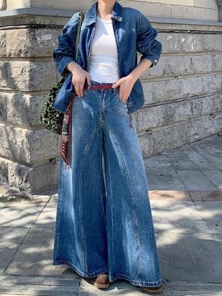 Vintage Blue Denim Pants*S-141
