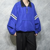 half zip switching design smooth pullover