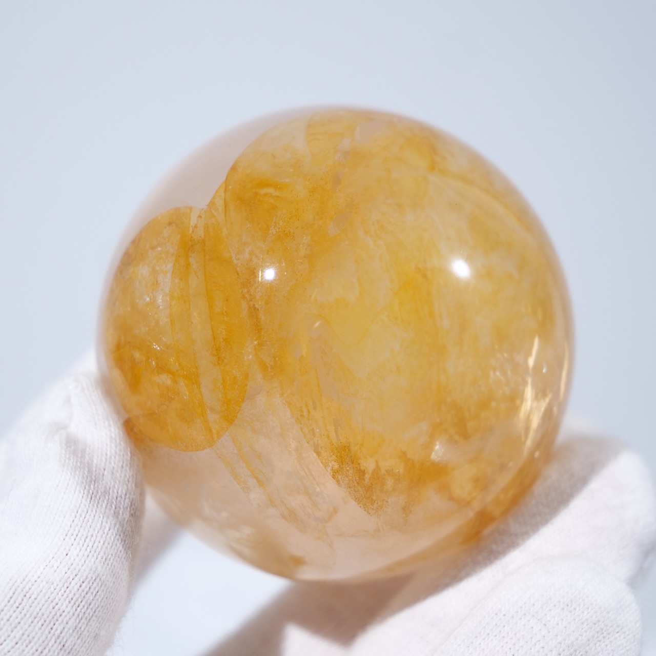 ゴールデンヒーラー イエローヘマタイト ローズクォーツ / スフィア【φ4.5cm】