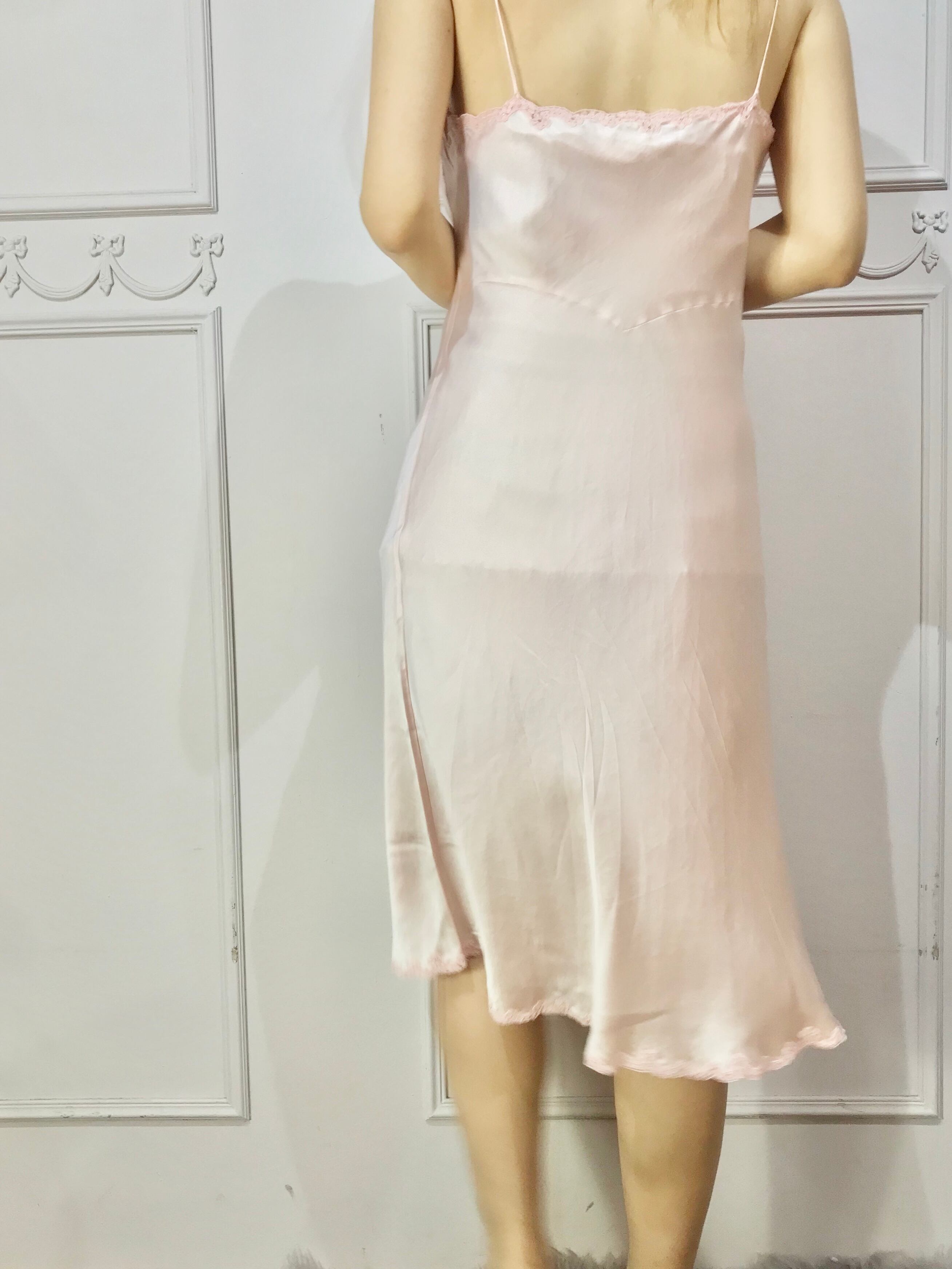 La perla スリップドレス パウダーピンク シルク ショートスリップ｜La Perla - ラペルラ