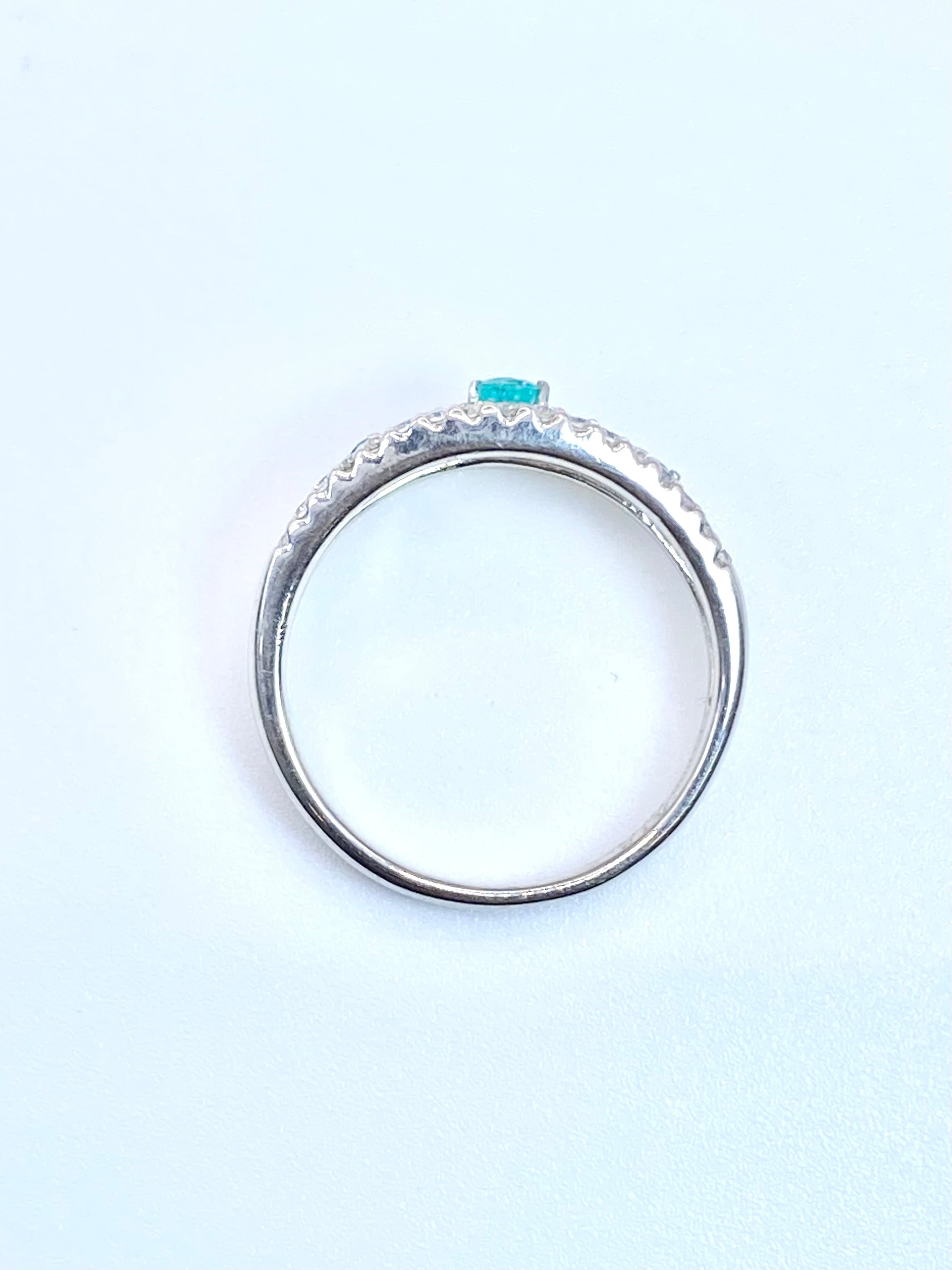 パライバトルマリン 0.15/0.117ct / ダイヤモンド 計0.26ct Pt900