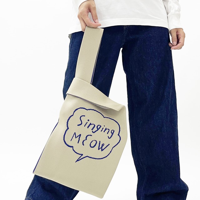 【Killdisco】キルディスコ  KNIT MARCHE BAG キャット ~Singing MEow?~ ニットマルシェバッグ