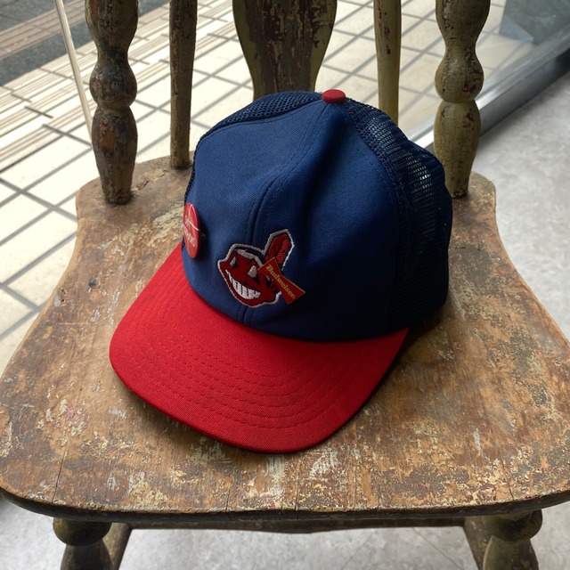 80s Cleveland Indians pins custom mesh cap【仙台店】
